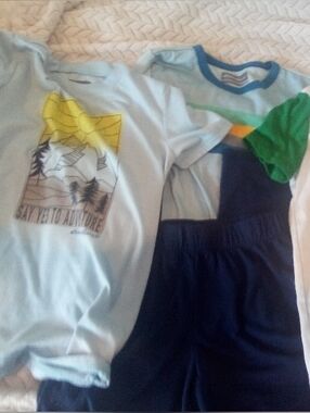 Eddie Bauer Boys Bundle 3 Shirts & 1 Pants Short & Long Sleeves Sizes 7-8
